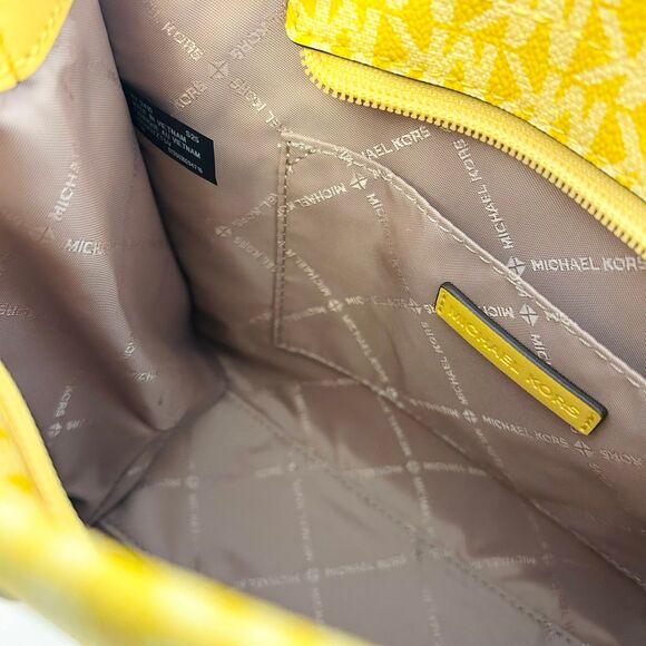Michael Kors Mirella Small Ombré Signature Logo Crossbody Bag Daisy Yellow - Picture 5 of 9